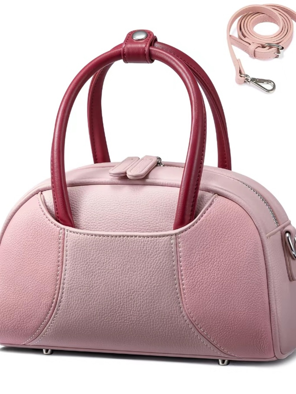 Lovevook Pink Two-Tone Mini Satchel Bag